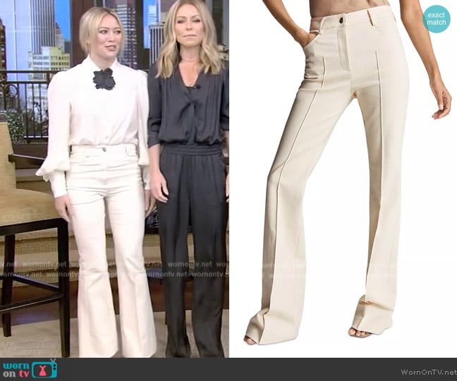 Reiss Florence Flare Trousers worn by Hillary Duff on Live with Kelly and Mark
