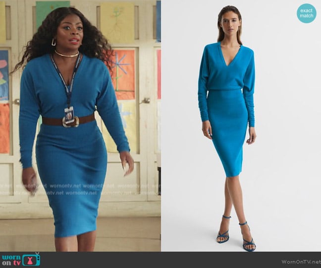 Reiss Jenna Cashmere Dress worn by Ava Coleman (Janelle James) on Abbott Elementary