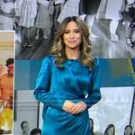 Rhiannon’s blue satin dress on Good Morning America
