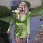 Robyn’s green sequin wrap dress on The Real Housewives of Potomac