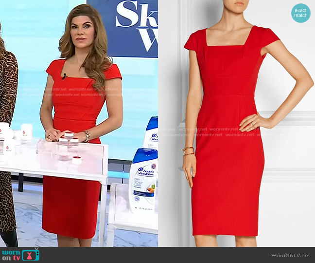 Roland Mouret Jeddler Stretch Crepe Dress worn by Dr. Dendy Engelman on Today