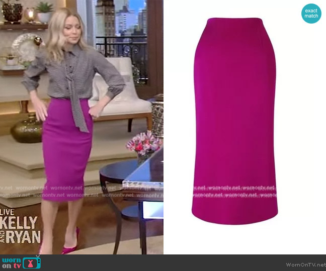 Roland Mouret Salway Skirt worn by Kelly Ripa on Live with Kelly and Mark