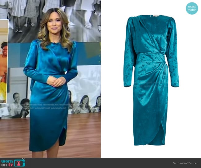 Ronny Kobo Jade Dress worn by Rhiannon Ally on Good Morning America