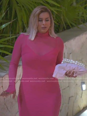 Robyn’s pink mesh dress on The Real Housewives of Potomac