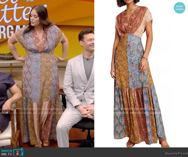 Sachin + Babi Angelica Maxi Dress worn by Monica Mangin on Live with Kelly and Mark