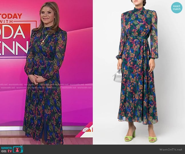 Saloni Jacqui B Maxi Dress worn by Jenna Bush Hager on Today