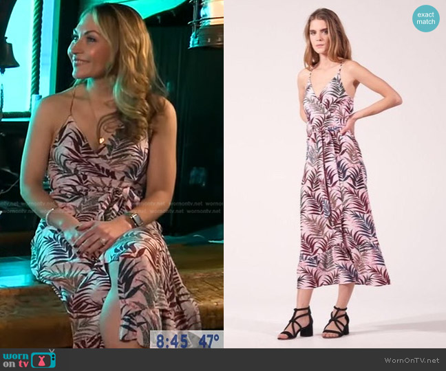 Sandro Koxie Printed Silk Wrap Dress worn by Lori Bergamotto on Good Morning America