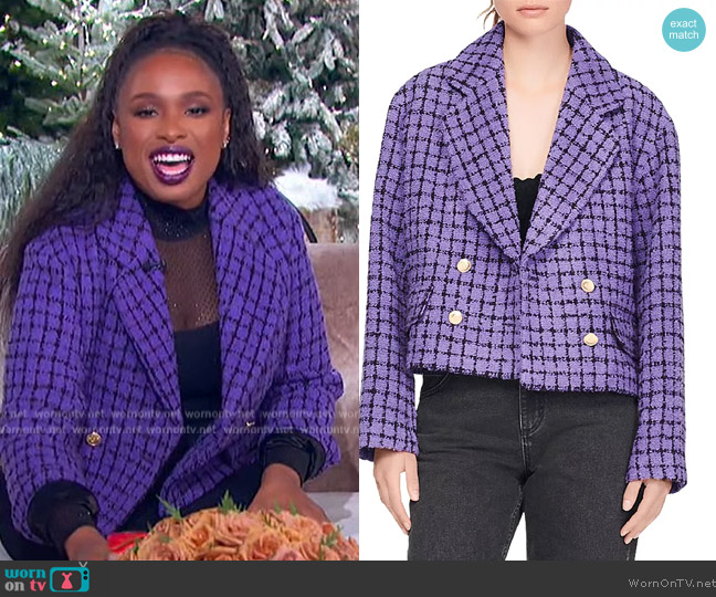 Sandro Simona Check Jacket worn by Jennifer Hudson on The Jennifer Hudson Show