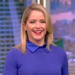 Sara’s blue collared sweater on The View