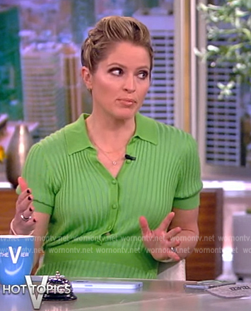 Sara’s green ribbed maxi dress on The View