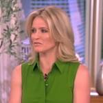 Sara’s green sleeveless shirt dress on The View