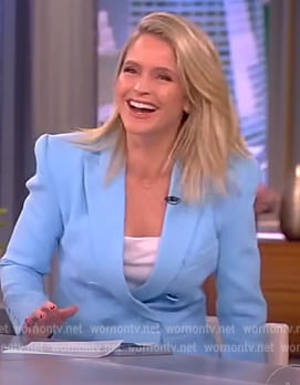 Sara’s light blue double breasted blazer on The View