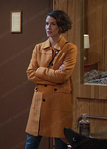 Sarah’s orange coat on Days of our Lives