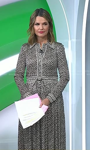 Savannah’s black floral dress on Today