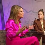 Savannah’s fuchsia silk shirt and wide-leg pants on Today