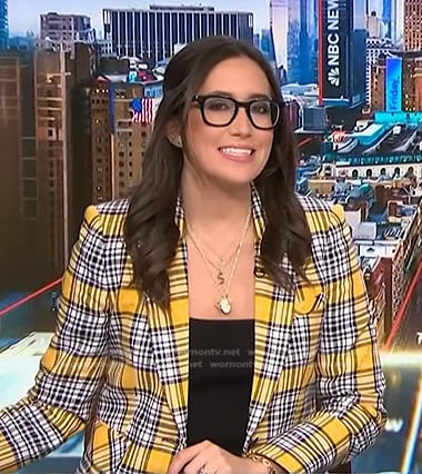 Savannah’s yellow plaid blazer on NBC News Daily