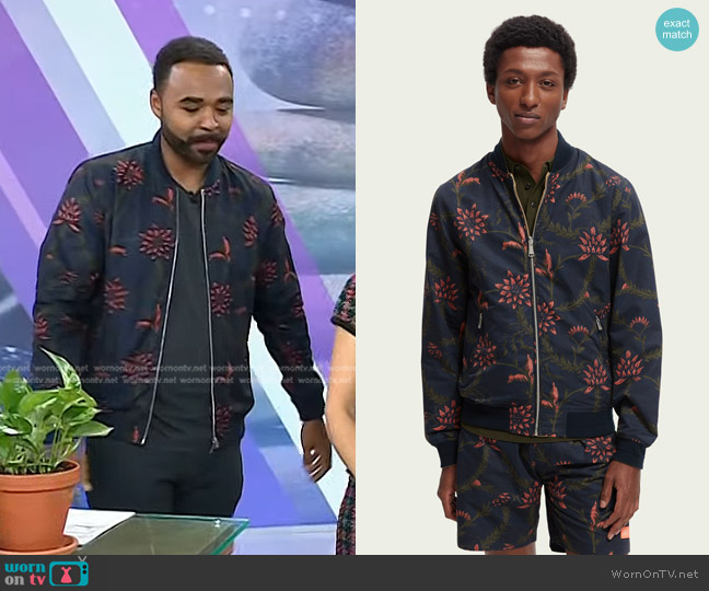 Scotch & Soda Reversible Bomber Jacket worn by Hilton Carter on Today