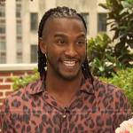 Scott’s pink leopard shirt on Access Hollywood