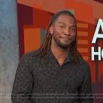 Scott’s grey animal print shirt on Access Hollywood