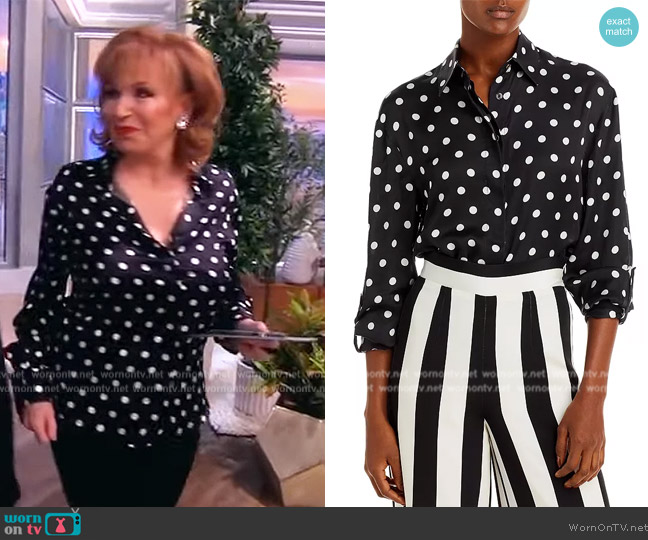 Sergio Hudson Printed Silk Stretch Shirt worn by Joy Behar on The View