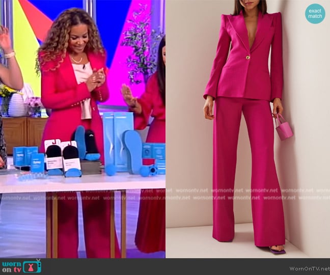 Sergio Hudson Double-Breasted Blazer worn by Sunny Hostin on The View