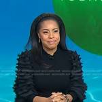 Sheinelle’s black fringed sleeve sweater on Today