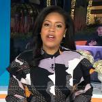 Sheinelle’s mixed print ruffle blouse on Today