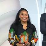 Sheinelle’s multicolor brushstroke blouse on Today