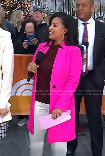 Sheinelle’s pink coat on Today