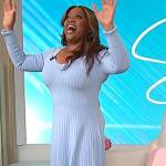 Sherri’s blue ribbed midi dress on Sherri