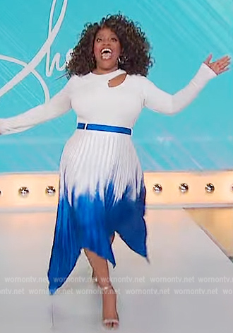 Sherri’s white dip dye pleated skirt on Sherri