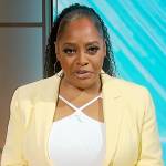 Sherri’s white ribbed cutout top on Sherri