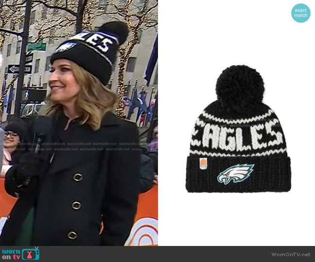 Shit That I Knit The Eagles NFL Beanie Yarn Pom Pom worn by Savannah Guthrie on Today