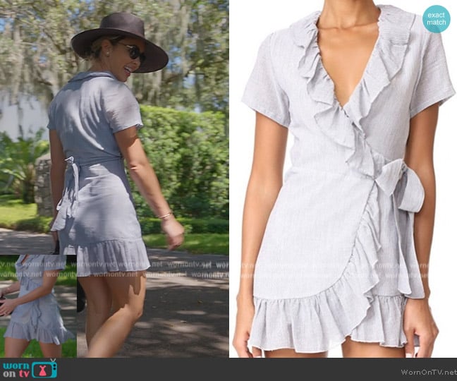 Sincerely Jules Dolly Ruffle Wrap Dress worn by Nicole Martin (Nicole Martin) on The Real Housewives of Miami