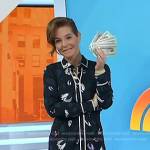 Stephanie Ruhle’s black floral shirtdress on Today