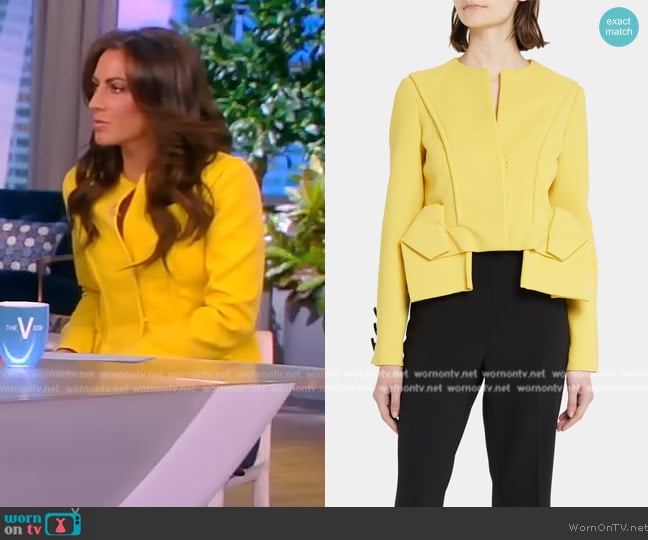 Sukeina Peplum Cotton Jacket worn by Alyssa Farah Griffin on The View