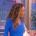 Sunny’s blue wrap dress on The View