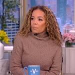 Sunny’s brown textured sweater dress on The View