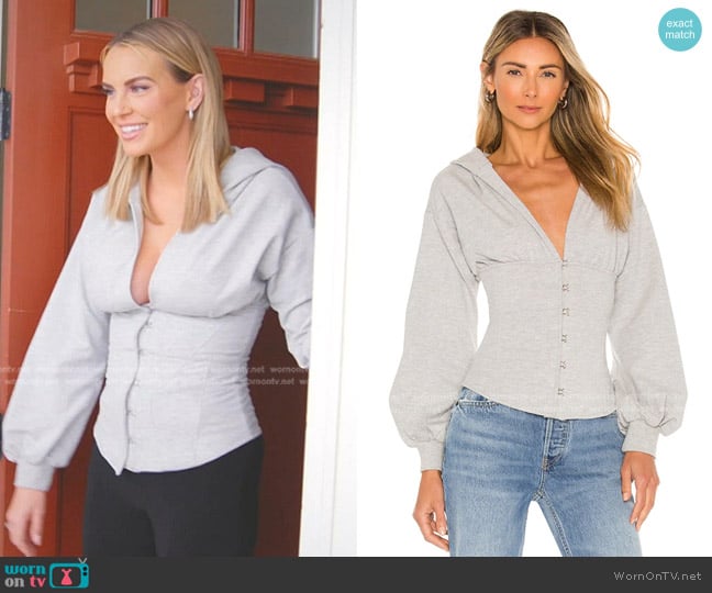 Superdown Martine Corset Hoodie worn by Whitney Rose on The Real Housewives of Salt Lake City