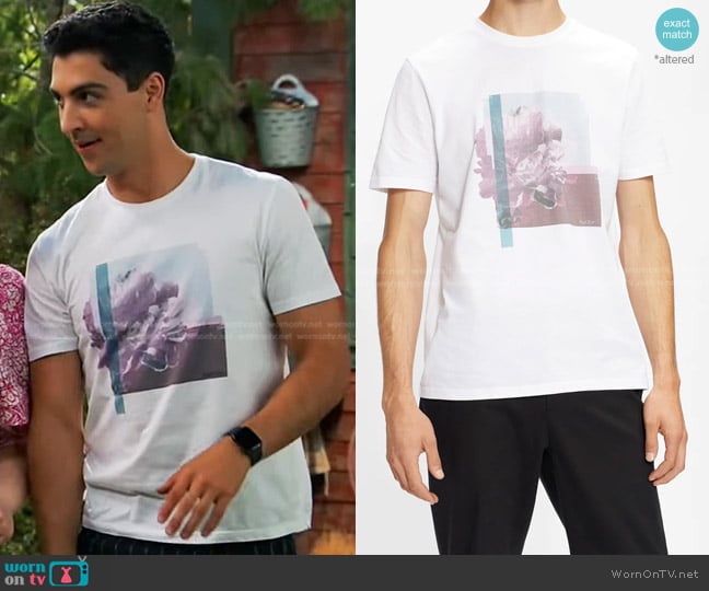 Ted Baker Theship SS Graphic T-Shirt worn by Parker Preston (Trevor Tordjman) on Bunkd