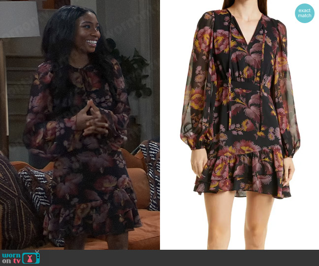 Ted Baker Piara Dress worn by Trina Robinson (Tabyana Ali) on General Hospital