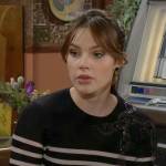 Tessa’s striped sweater on The Young and the Restless