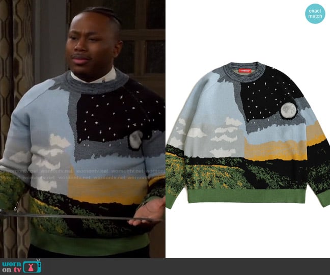 Tombogo Day N Night Knit Sweater worn by Marty (Marcel Spears) on The Neighborhood