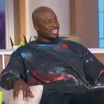 Akbar’s universe space print sweatshirt on The Talk
