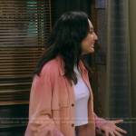 Valentina’s pink ombre shirt jacket on How I Met Your Father