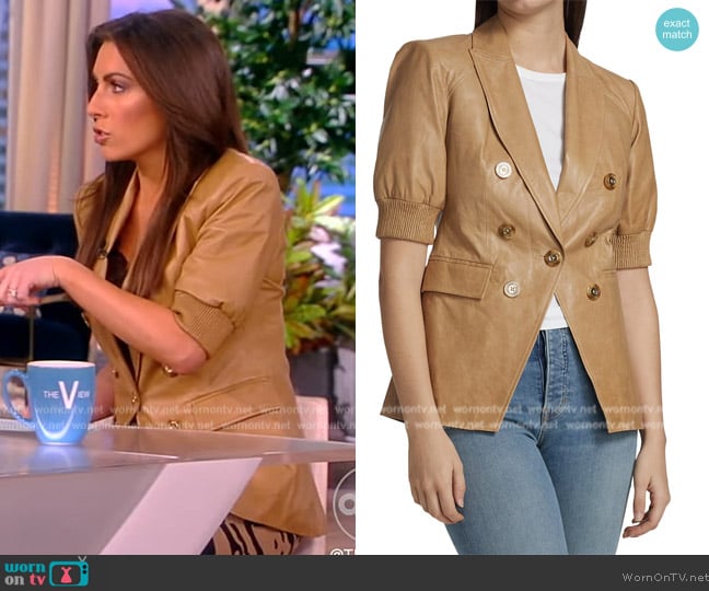 Veronica Beard Edra Leather Jacket worn by Alyssa Farah Griffin on The View