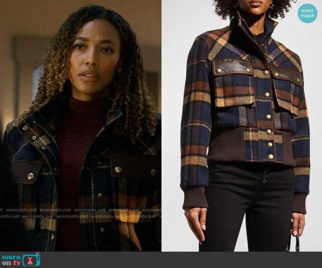 Veronica Beard Jadis Plaid Jacket worn by Cassie Dewell (Kylie Bunbury) on Big Sky