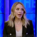Gabby Bernstein’s black double breasted blazer on Live with Kelly and Ryan