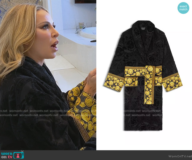 Versace Medusa Amplified Bathrobe worn by Lisa Hochstein (Lisa Hochstein) on The Real Housewives of Miami