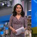 Vicky’s red and white wrap dress on NBC News Daily